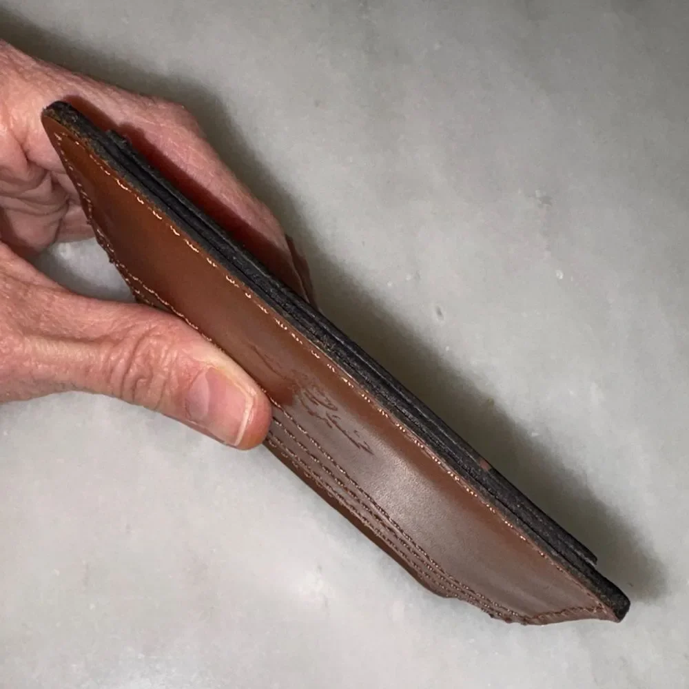 Patricia Nash Cassis ID Wallet Heritage Tan Leather Card Case Wallet